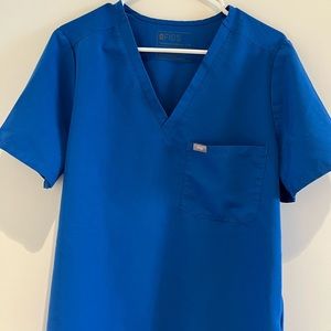 FIGS royal blue Catarina top and UMAN bottoms size XL